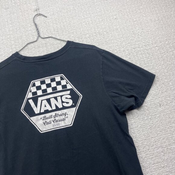 Vans Men's Shirt Size m Black Short Sleeve Crew Neck Skateboarding Graphic Tee - Picture 3 of 11